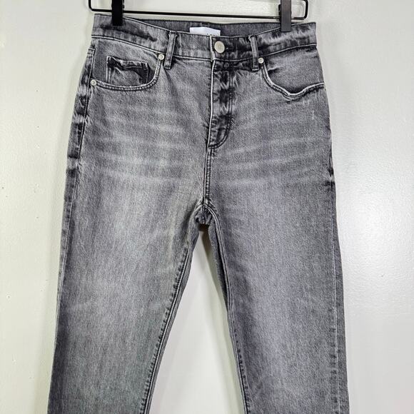 LOFT Ann Taylor High Waist Straight Crop Jeans Womens 26/2 Gray Denim Casual - Picture 4 of 11